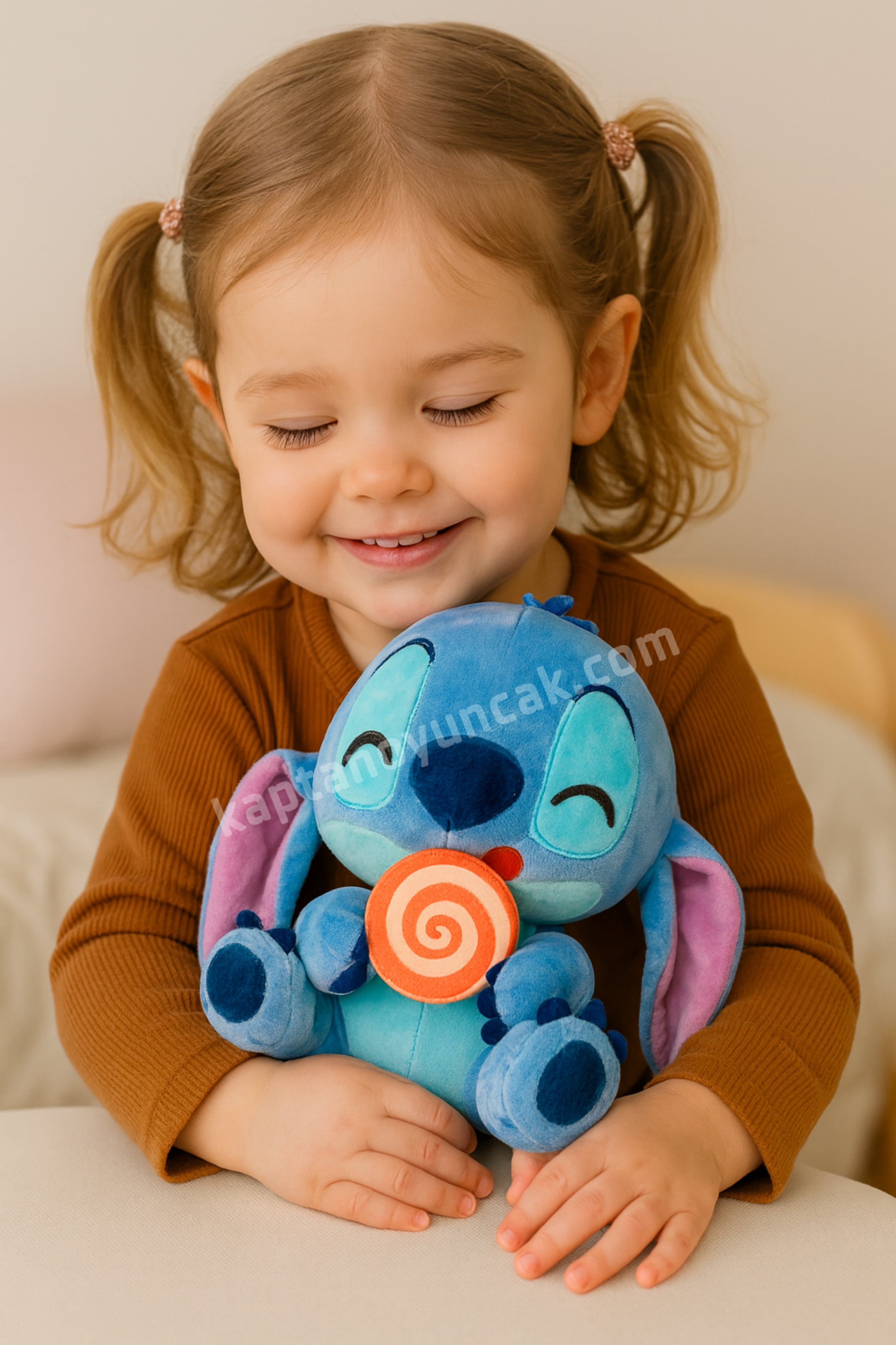 Lisanslı Lolipoplu Peluş Stitch 25 Cm