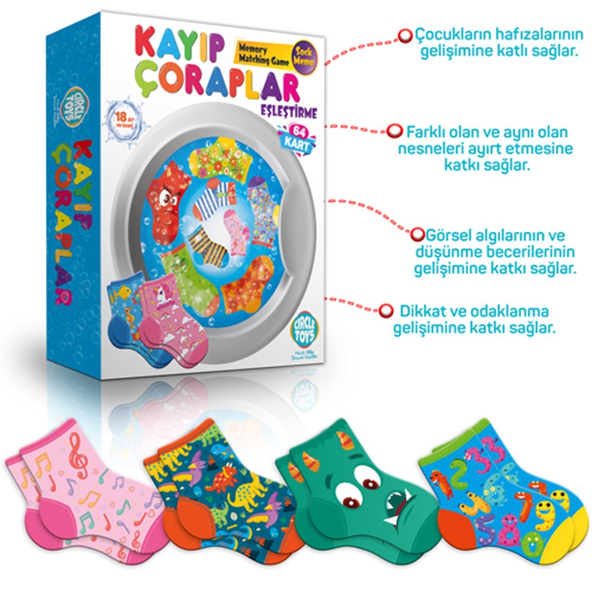 Circle Toys Kayıp Çoraplar Eşleştirme Oyunu