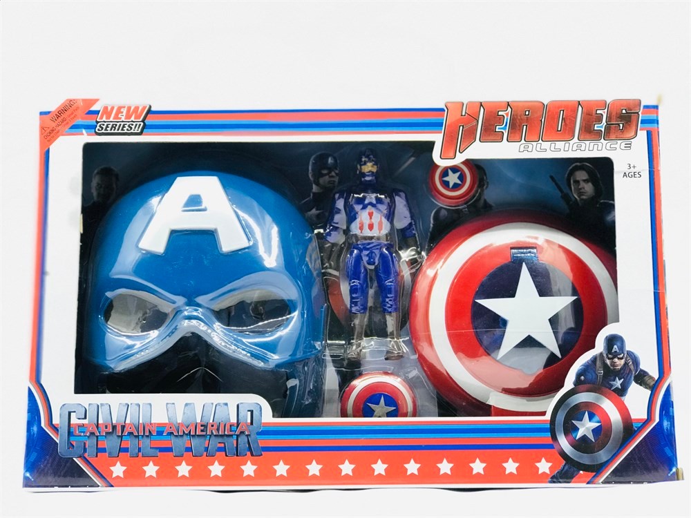 Avengers Süper Kahraman Kaptan Amerika, Kalkan ve Maske Oyuncak