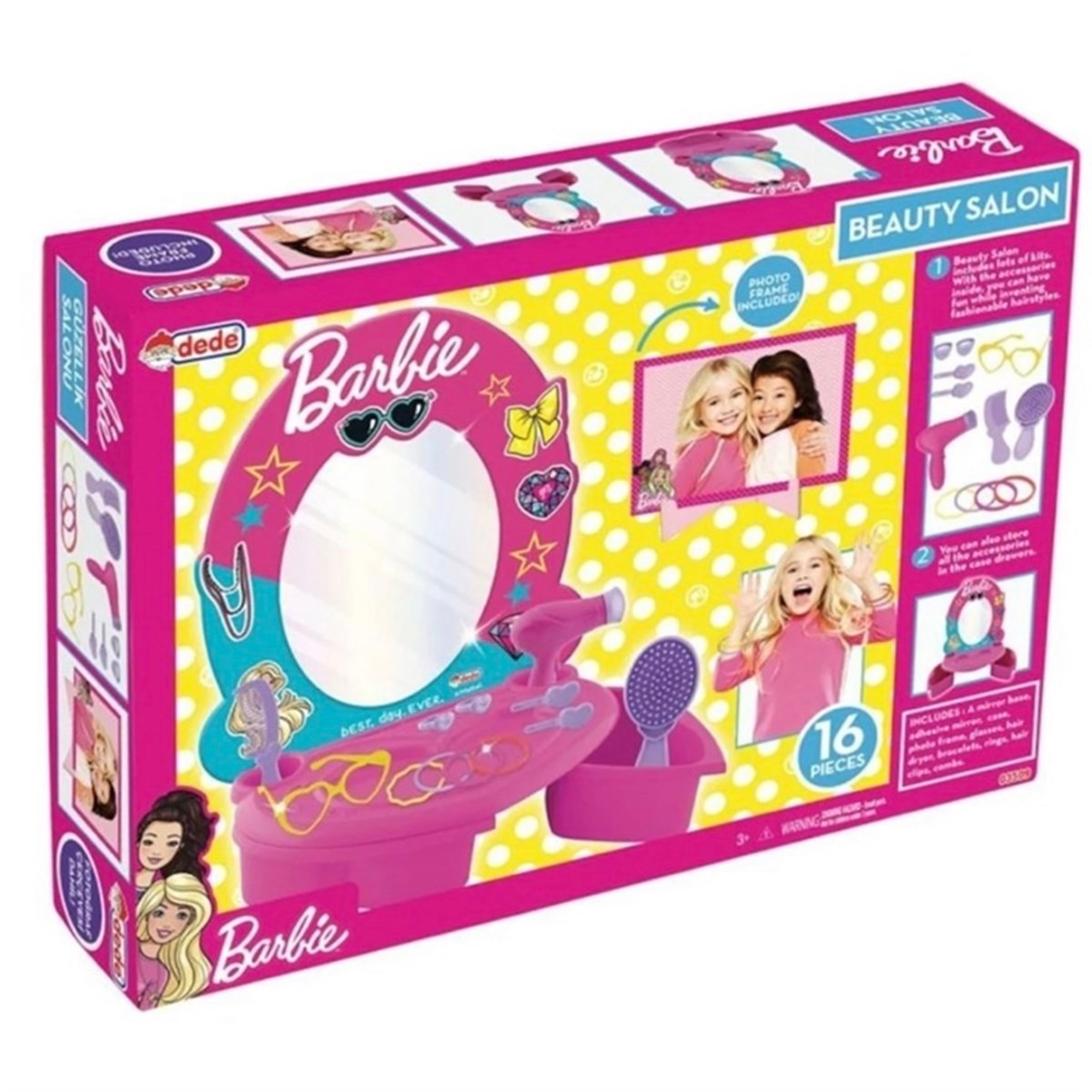 Dede Barbie Güzellik Oyun Salonu 16 Parça