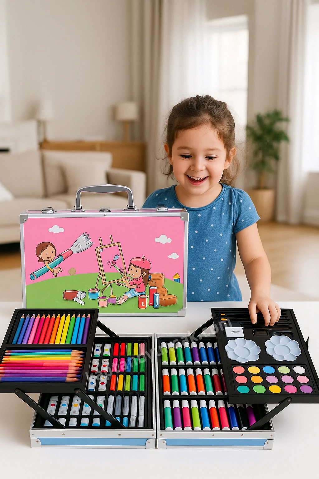 Metal Çantalı Çocuk Boyama Oyun Seti
