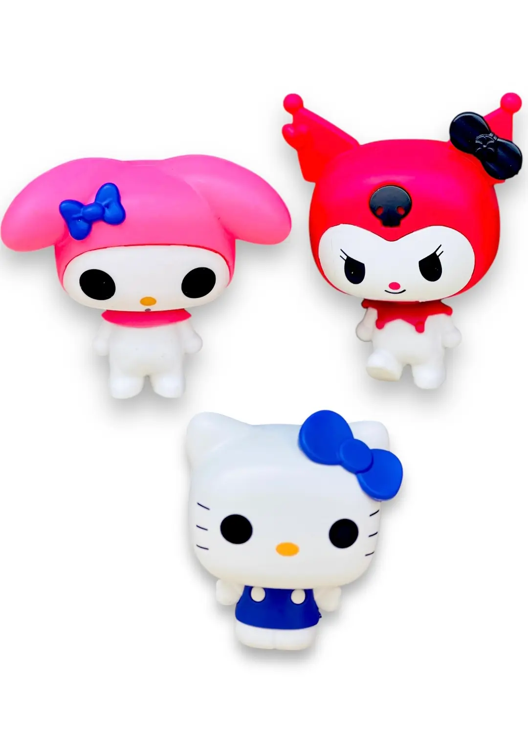 Kuromi Hello Kitty ve Mymelody 3'lü Figür Oyuncak Seti