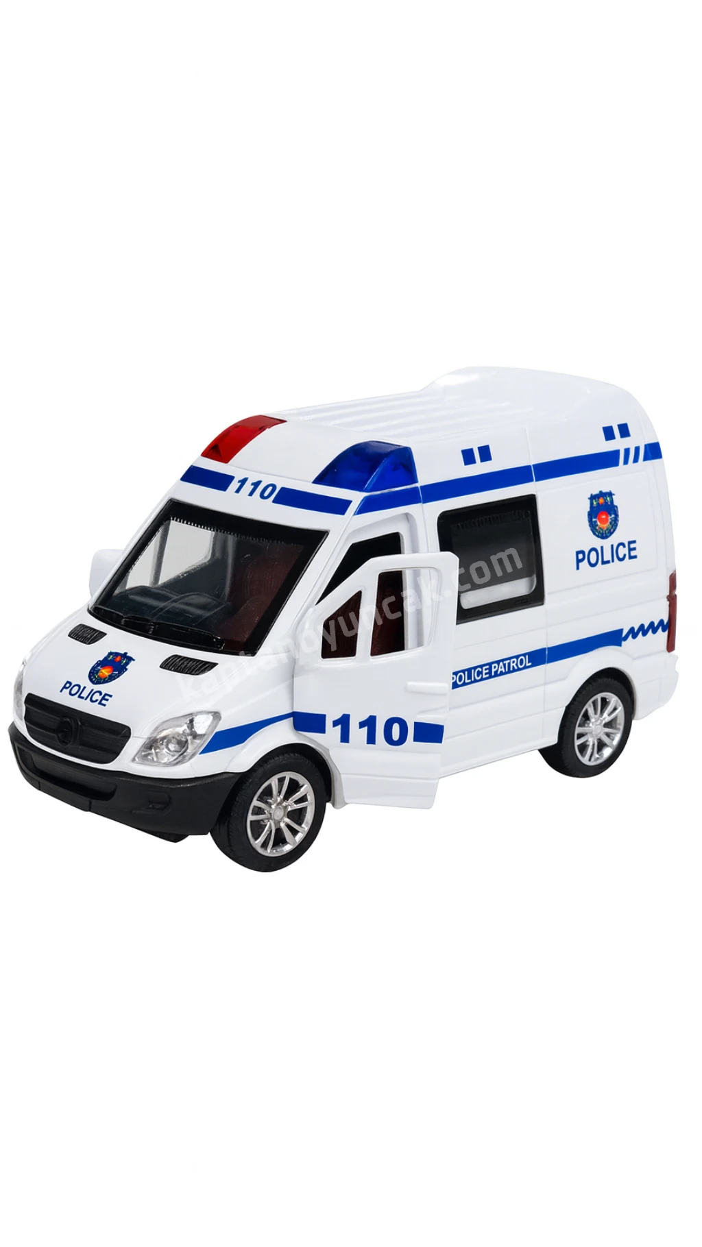 Sürtmeli Sesli ve Işıklı Polis Araba