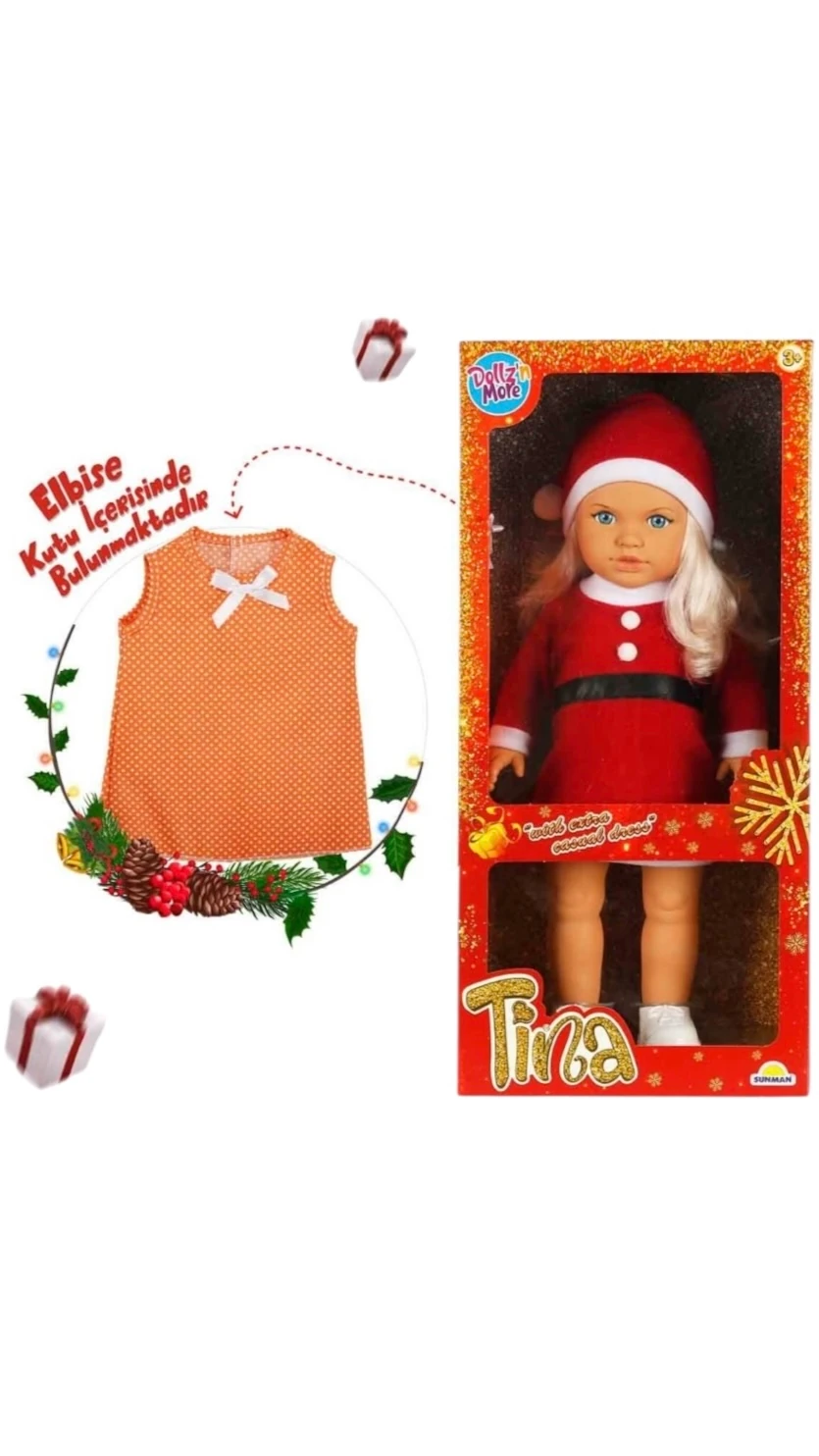 Tina Yılbaşı Partisi Bebek 45 Cm Yedek Kıyafetli