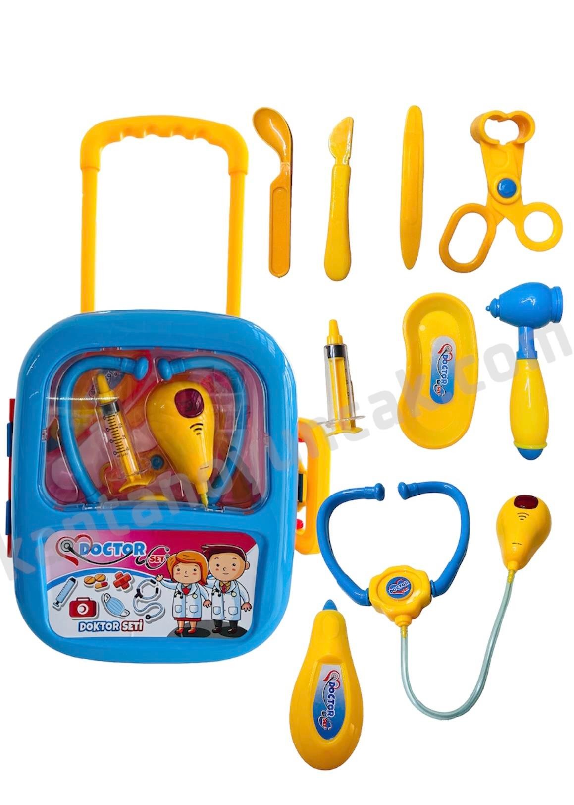 Zey Mucizevi Doktor Bavulum Pilli Doktor Seti Mavi
