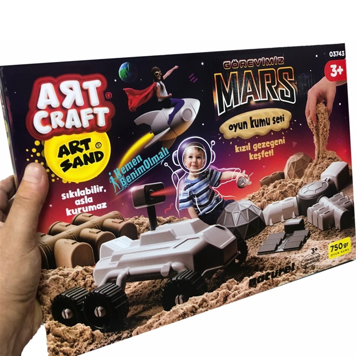 Dede Arf Craft Görevimiz Mars Kinetik Kum Oyun Seti 750 Gr