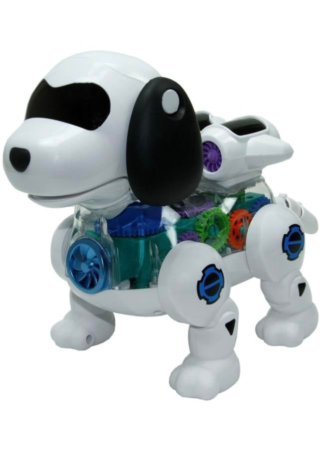 Müzikli Sesli Işıklı Şeffaf Robot Köpek