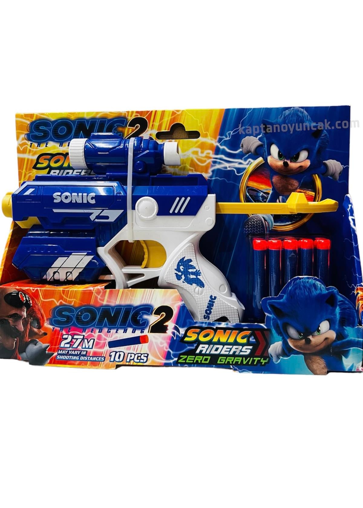 Sonic Sünger Mermi Atan Nerf Tabanca Sonic Modeli