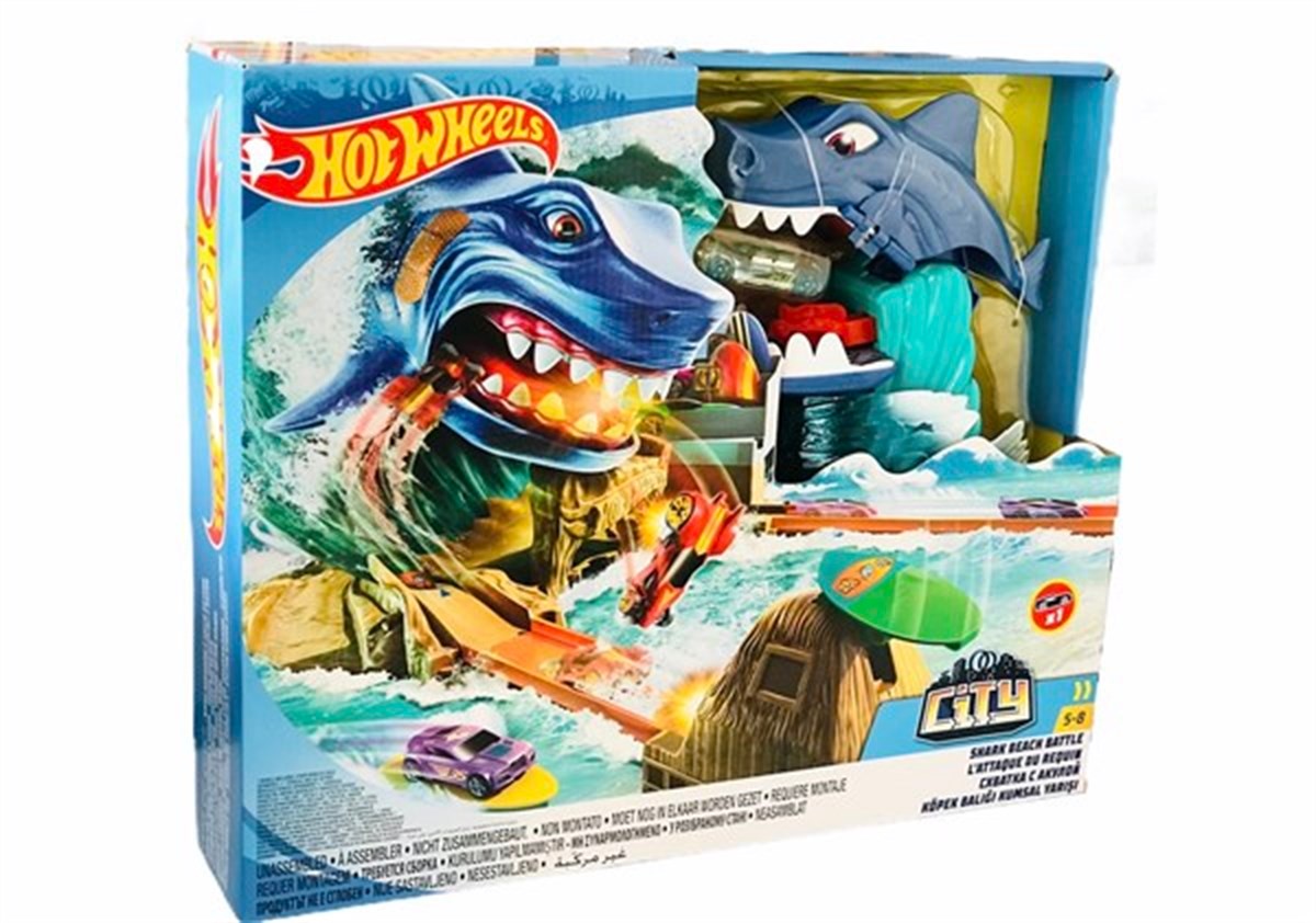 Hot Wheels Köpek Balığı Kumsal Yarışı Oyun Seti