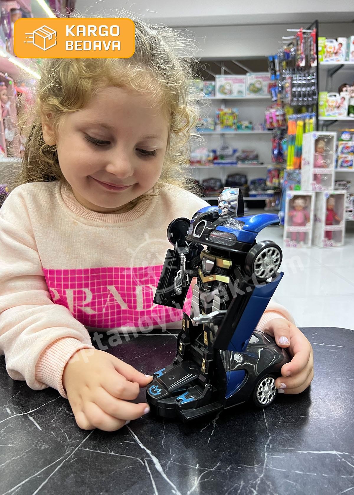 Transformers Robota Dönüşen Pilli Bugatti Oyuncak Araba