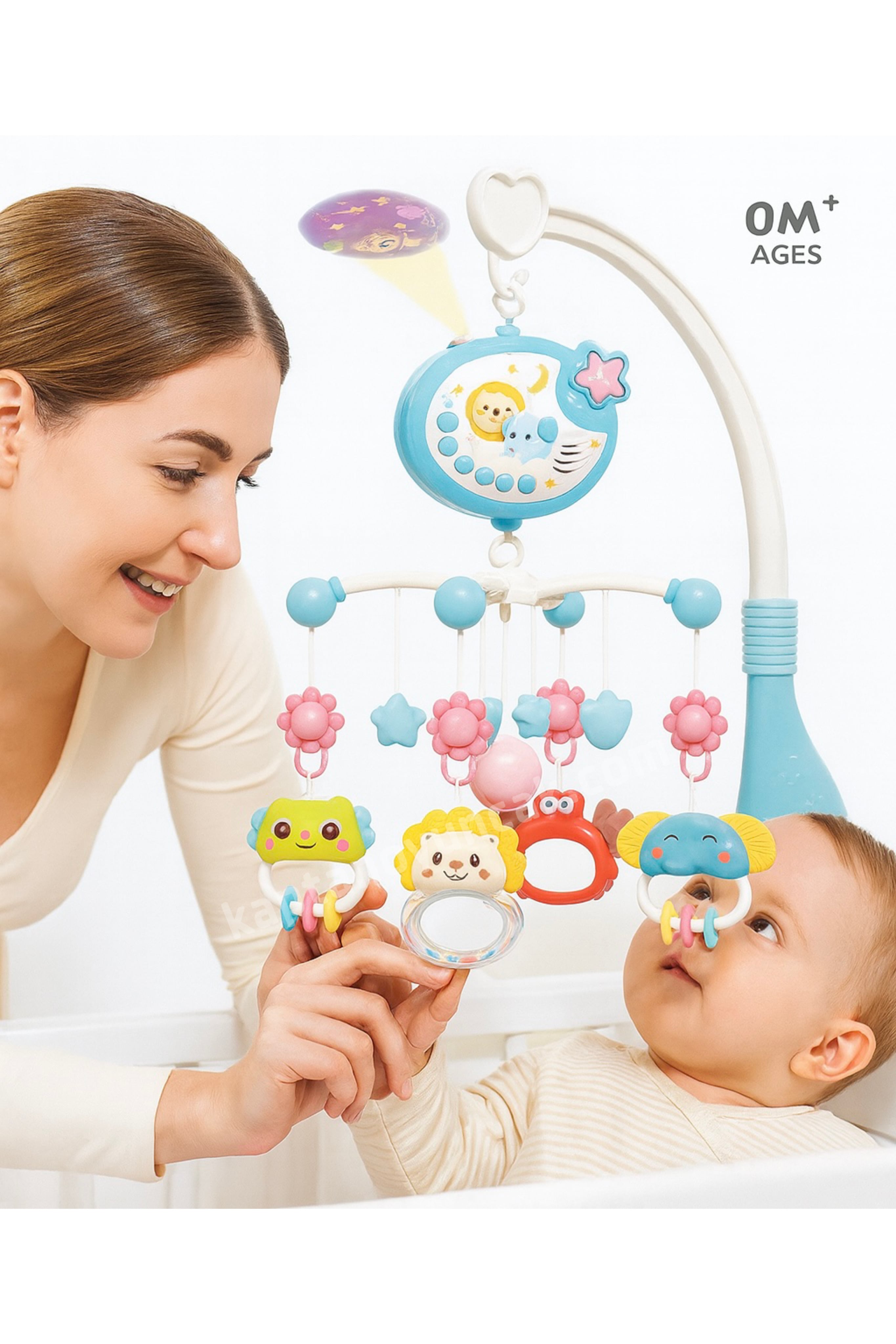 Işıklı Sesli Müzikli Bebek Dönence Beşik Takılan Dönence