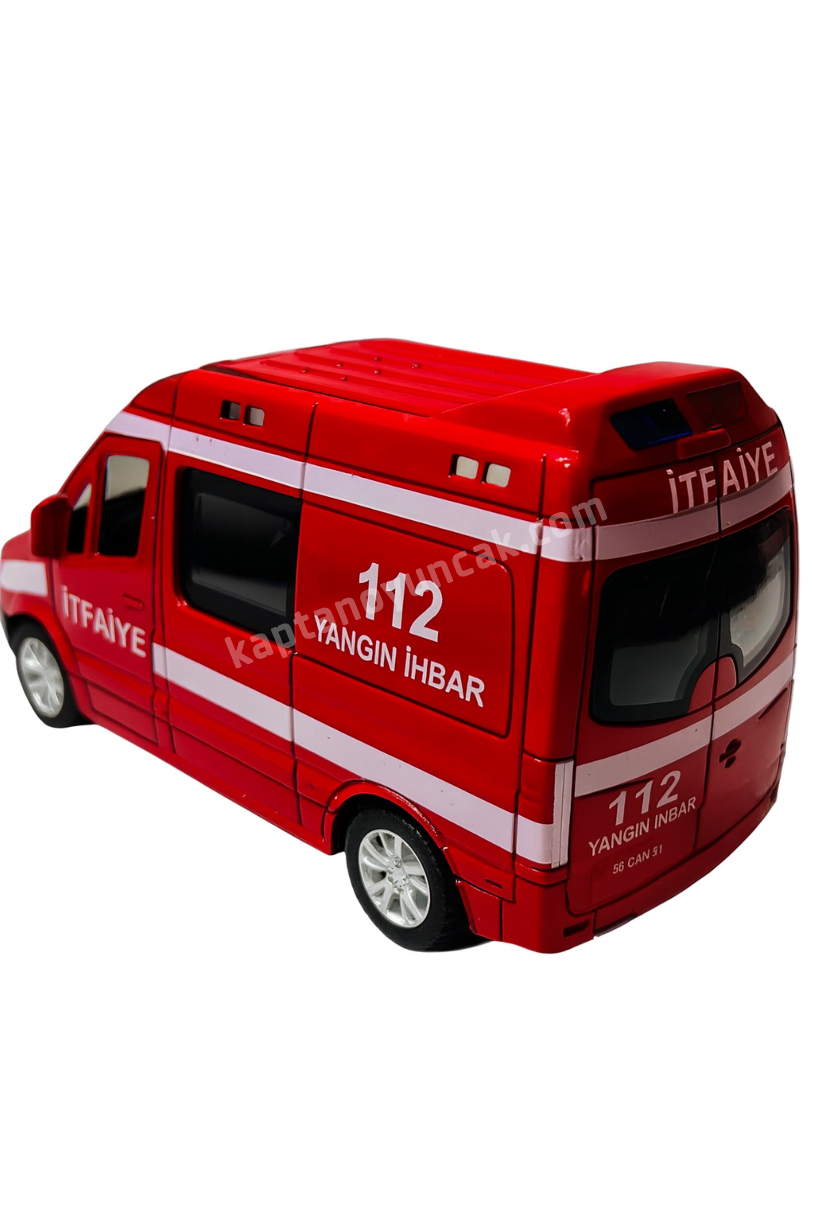 Can Sesli Çek Bırak Metal İtfaiye Araba