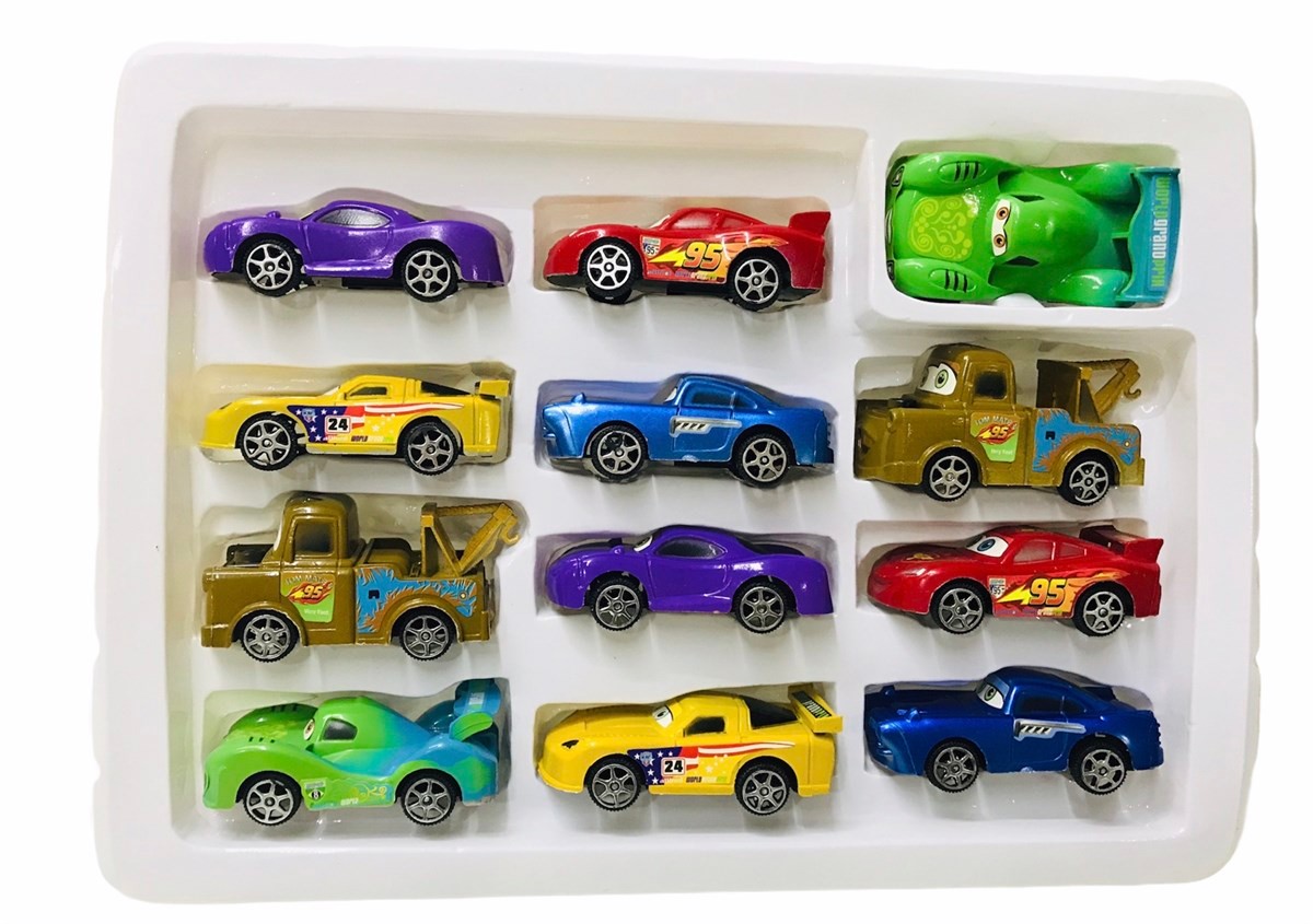 Cars Şimşek Mcqueen 12 li Çek Bırak Arabalar
