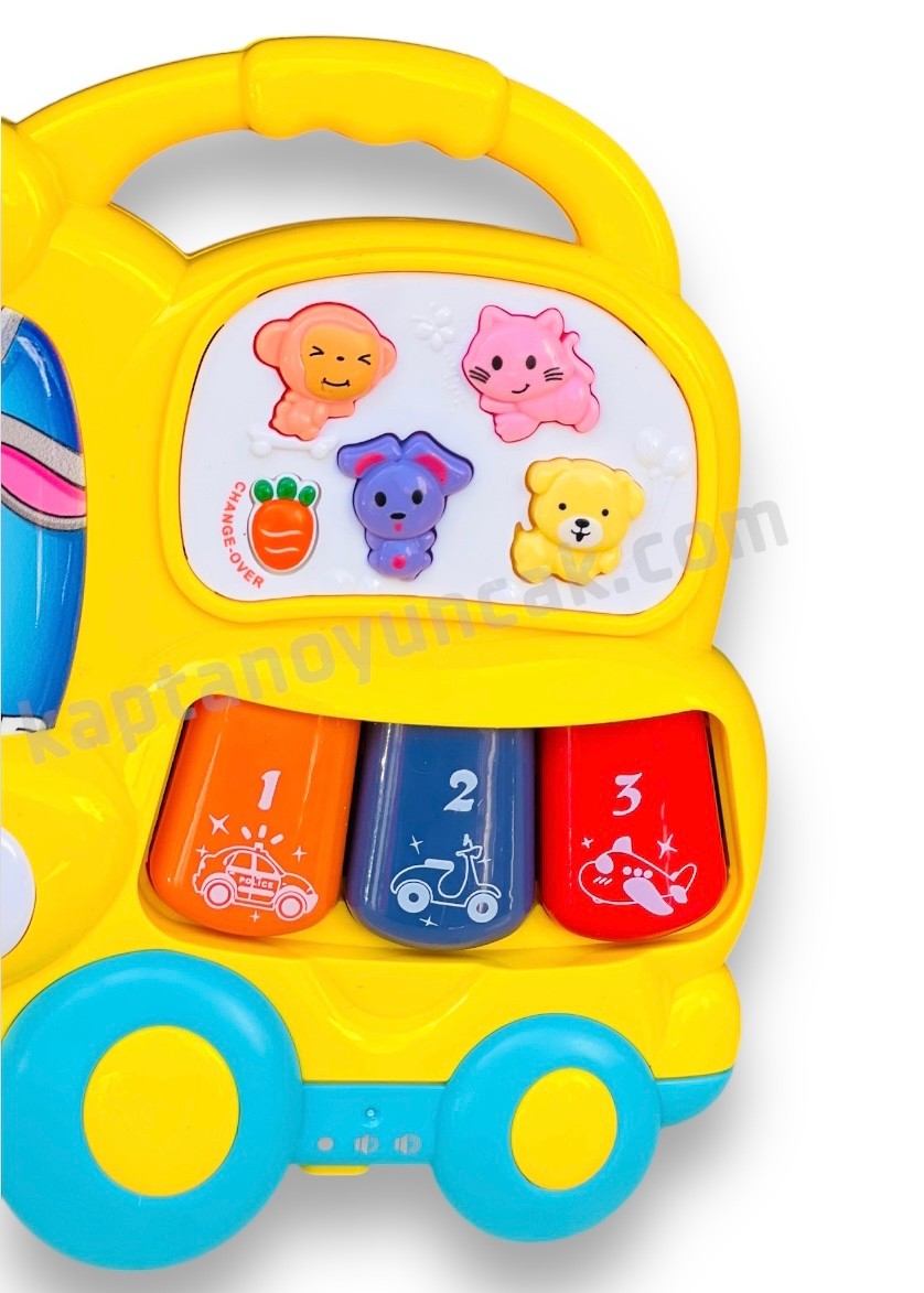 Işıklı Müzikli Eğitici Gitar Bebek Otobüs Piyano