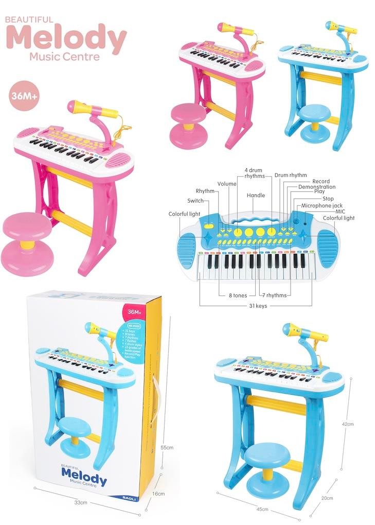 Vardem Mikrofonlu 24 Tuşlu Mp3 Çalar Mini Piyano