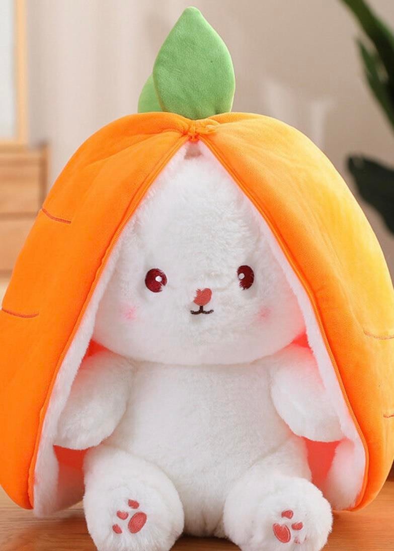 Peluş Tavşan Fermuarlı Havuç Tavşan Peluş