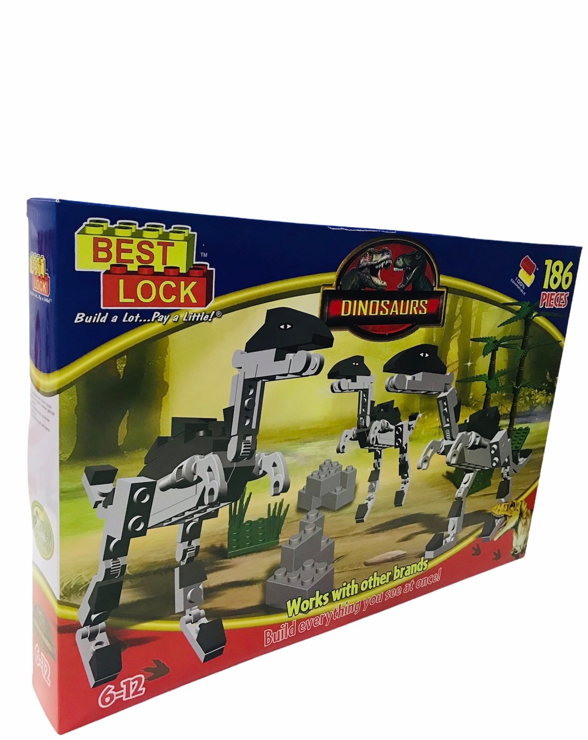 Yapboz Blok 186 Parça Dinazor Lego Oyuncak
