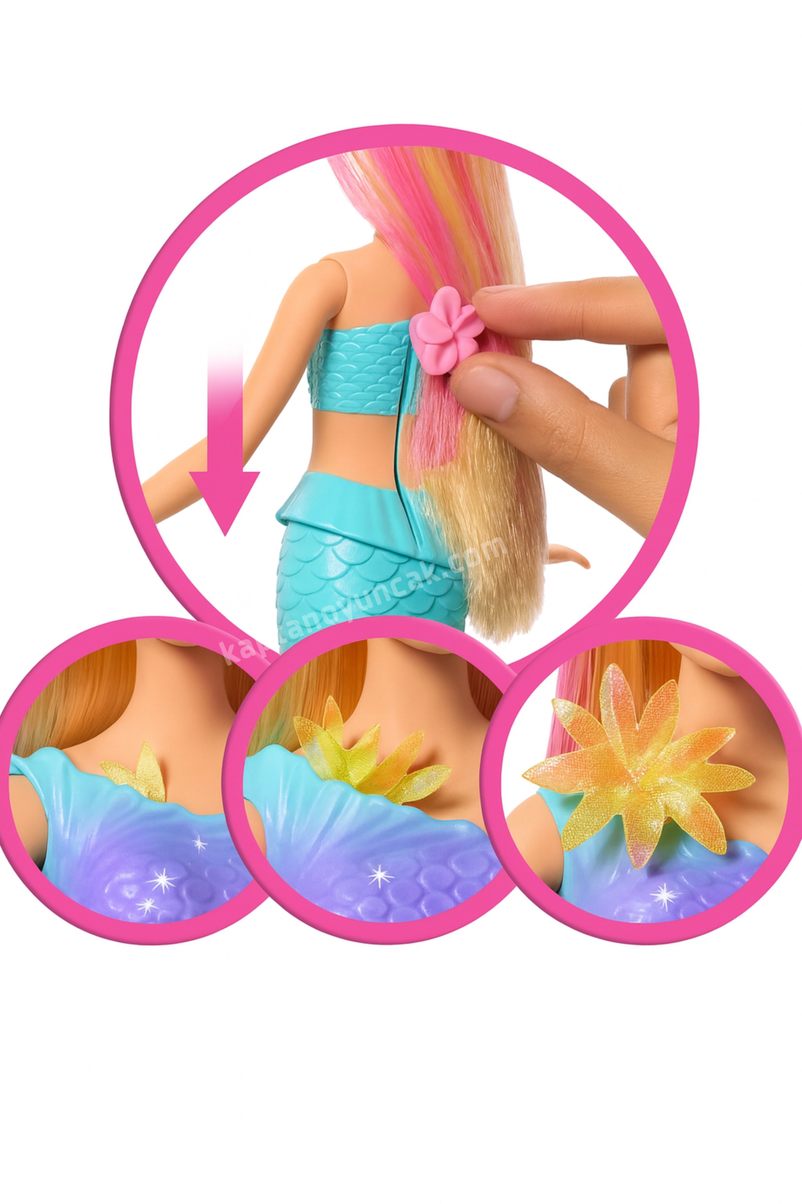 Barbie Büyülü Çiçekler Deniz Kızı Bebeği JDM72