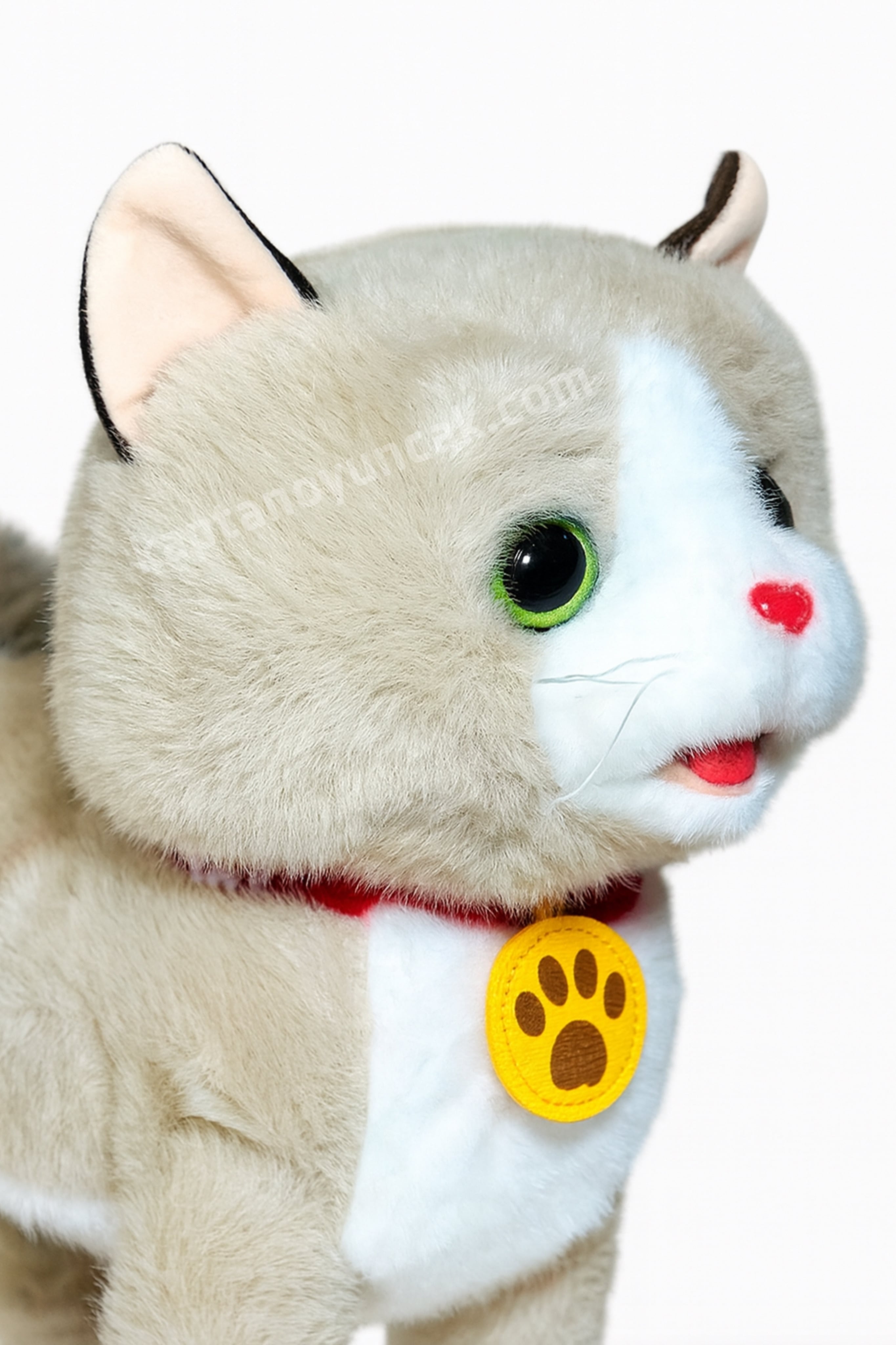 Tasmalı Dil Çıkartan Şarjlı Sesli Hareketli Sevimli Kedi Büyük Boy