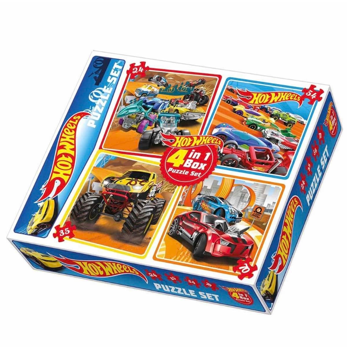 Hot Wheels 4ü 1 Arada Puzzle Set