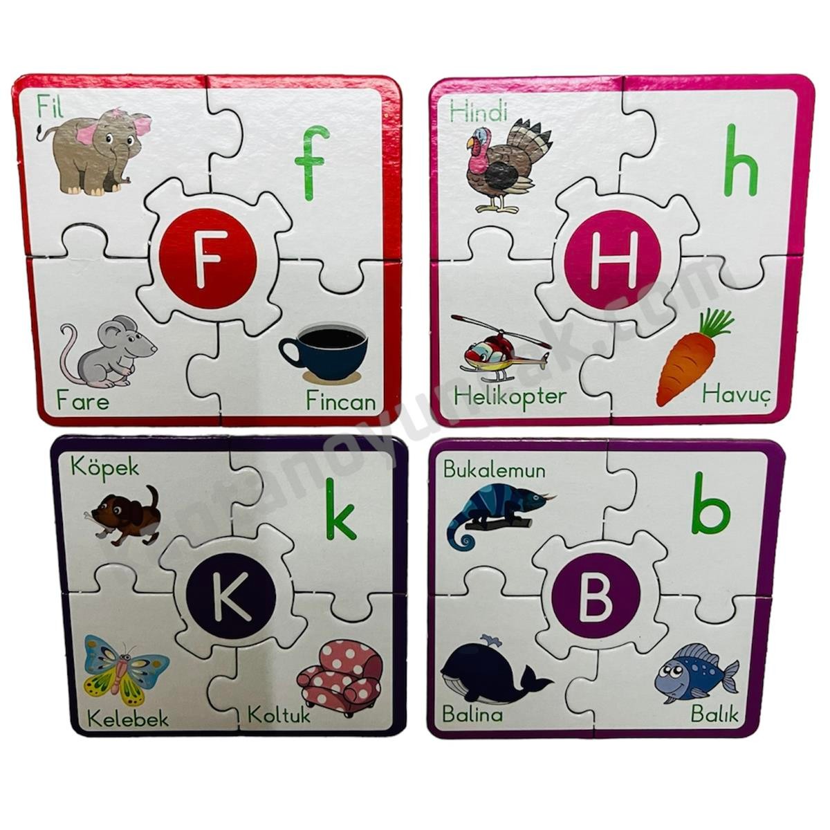 Eğitici Çark Puzzle Alfabe 60 Parça