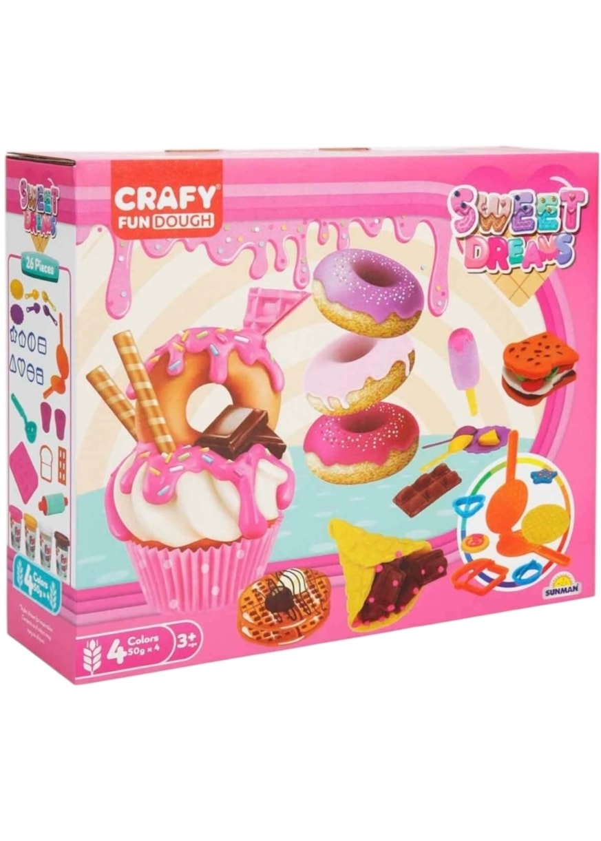 Crafy Tatlı Düşler Oyun Hamuru Seti 200 g 22 Parça