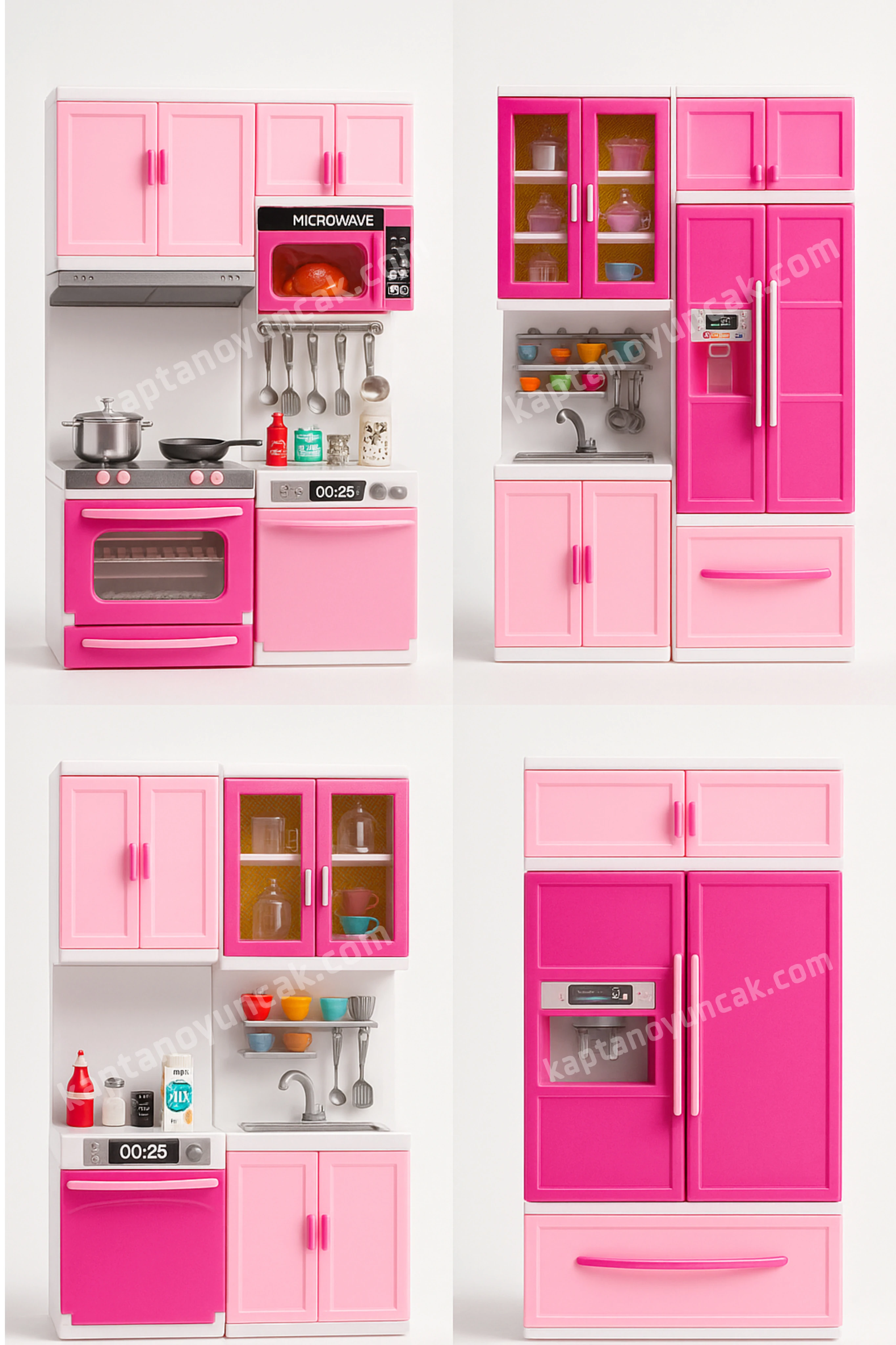 Oydaş My Lıttle Chefs 4'lü Mutfak Seti Tüm Kapakları Açılır Kapanır