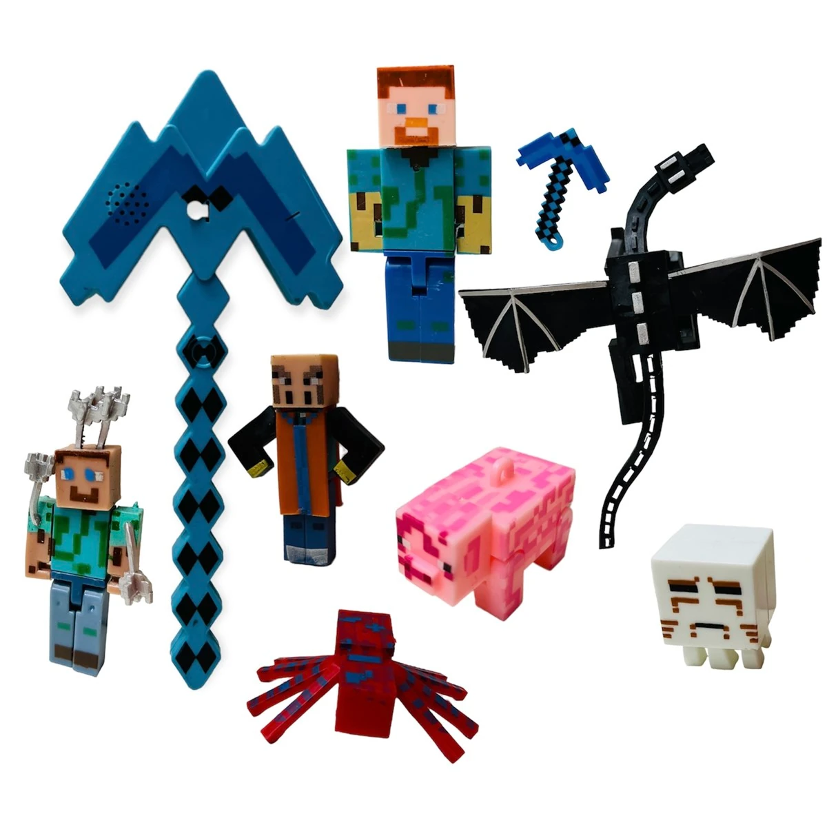 Minecraft Büyük Boy Sesli Işıklı Oyuncak Figür 10 Parça