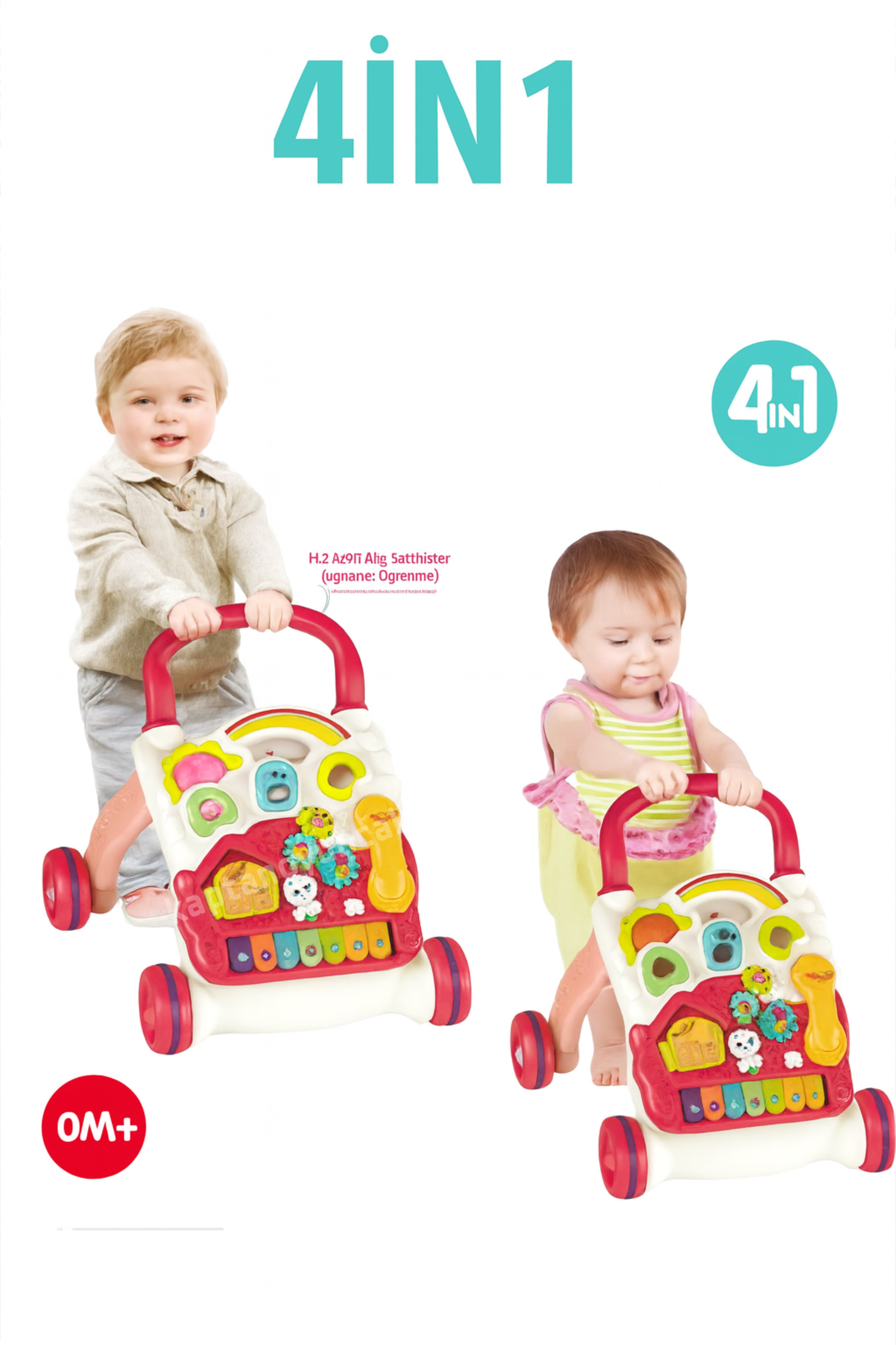 Piyanolu 4 ü 1 Arada İlk Adım Bebek Yürüteci