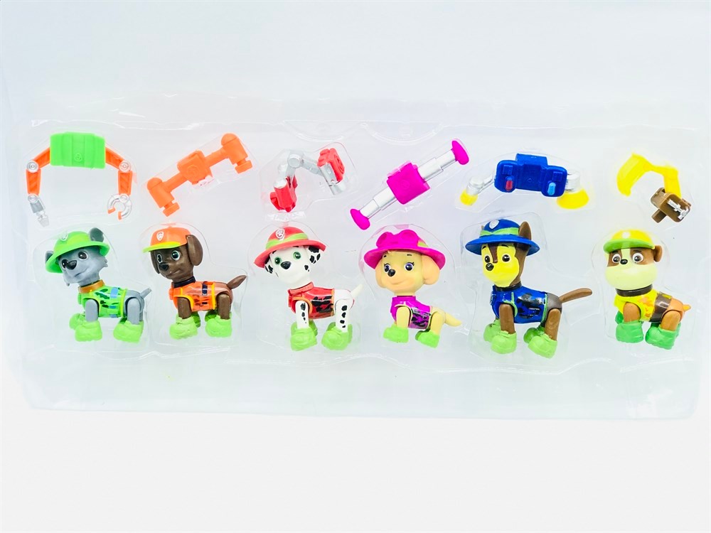 Paw Patrol 6 lı Köpek Figür ve Aksesuarlar ile 12 Parça
