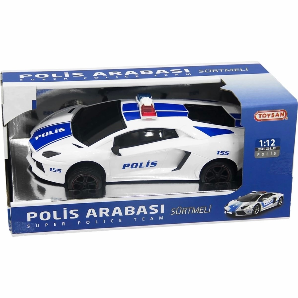 Toysan Sürtmeli Polis Arabası Büyük Boy