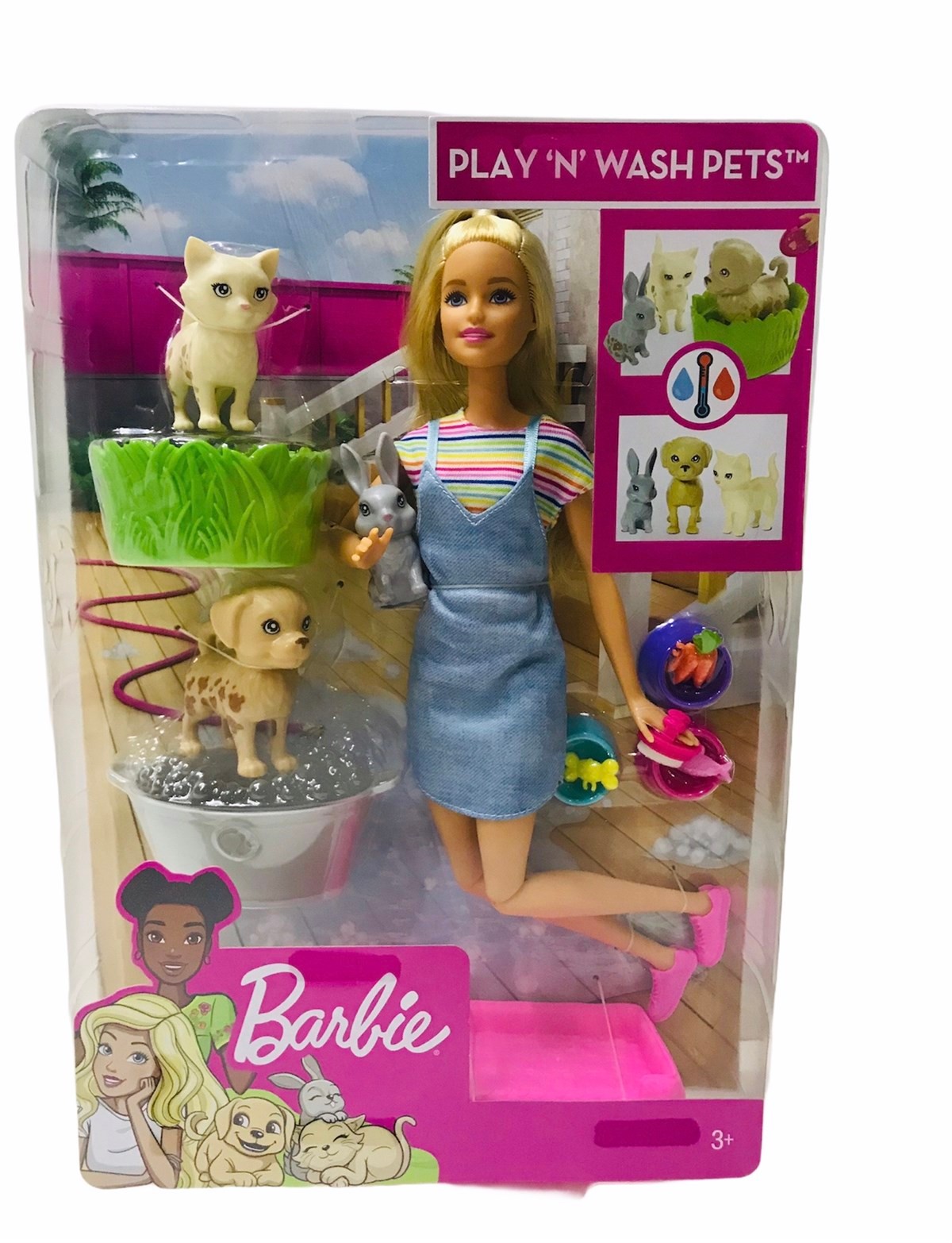 Barbie ve Hayvanları Banyo Eğlencesinde Oyun Seti