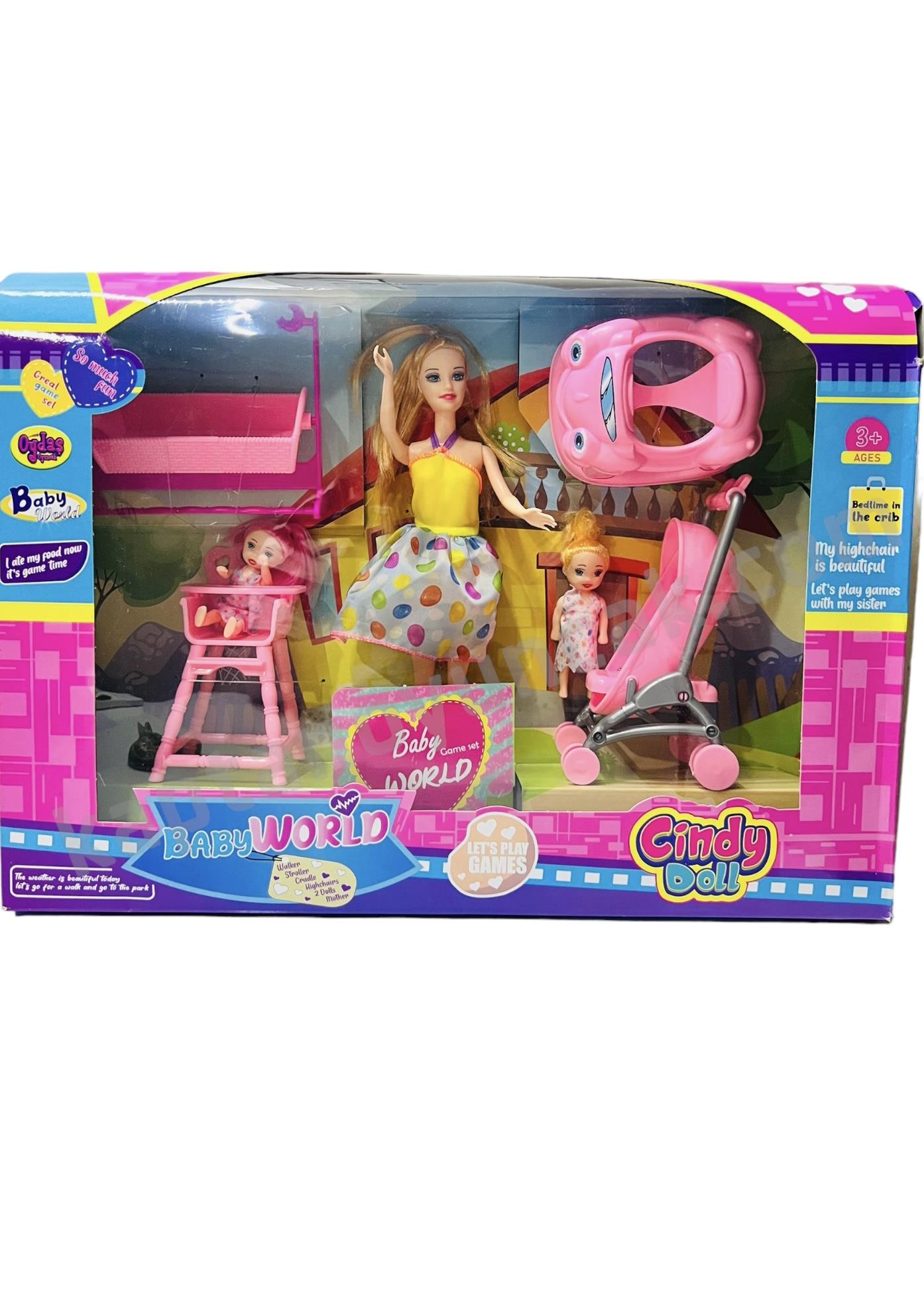 Anlily Aksesuarlı Pusetli Bebek Masalı Bebek Oyun Seti