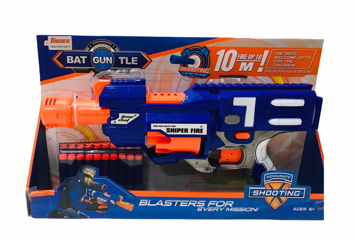 Tigdes Makinalı Nerf Pilli 20 Nerf Mermili Oyuncak
