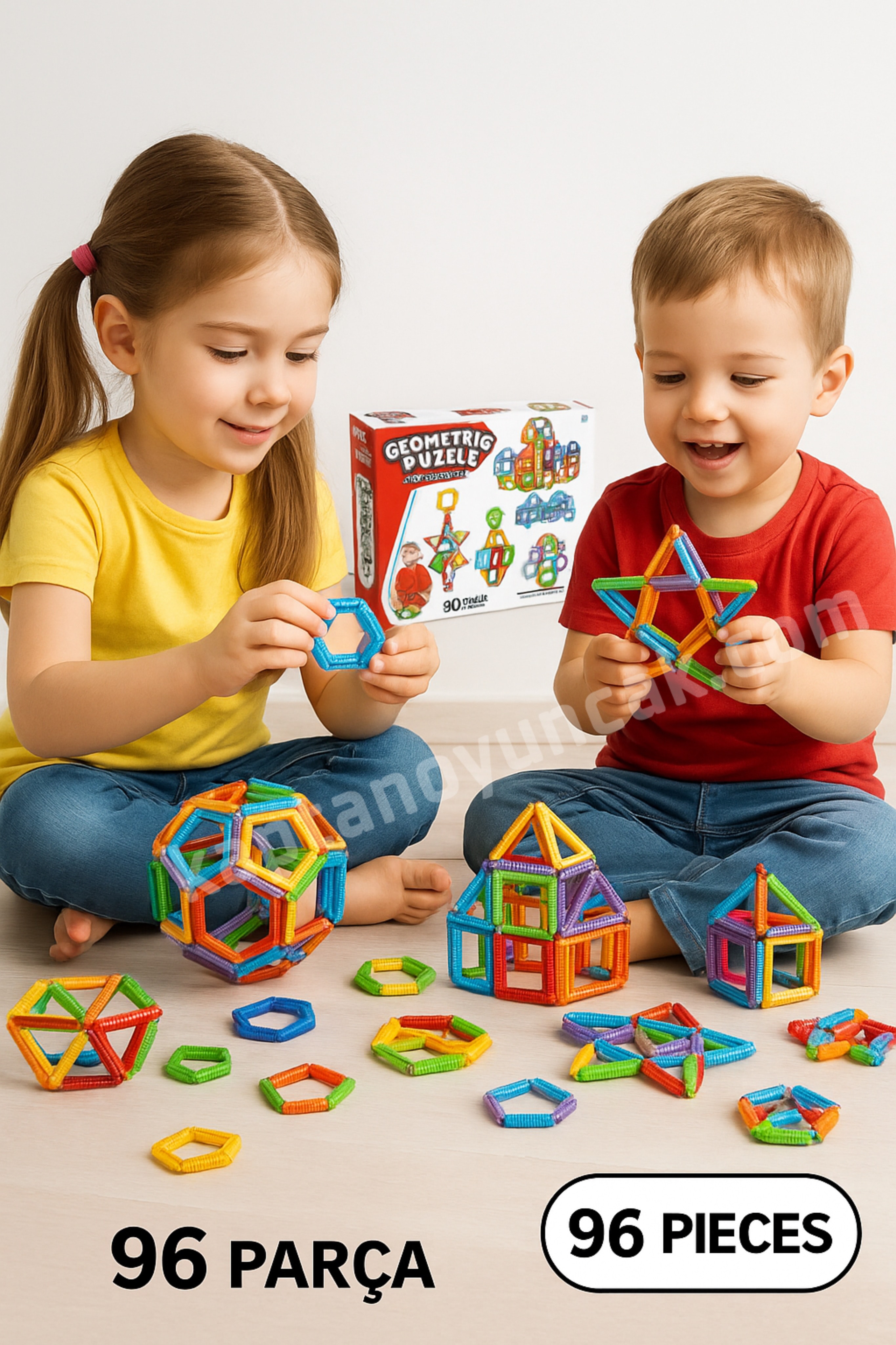 Dede Geometrik Puzzle 96 Parça
