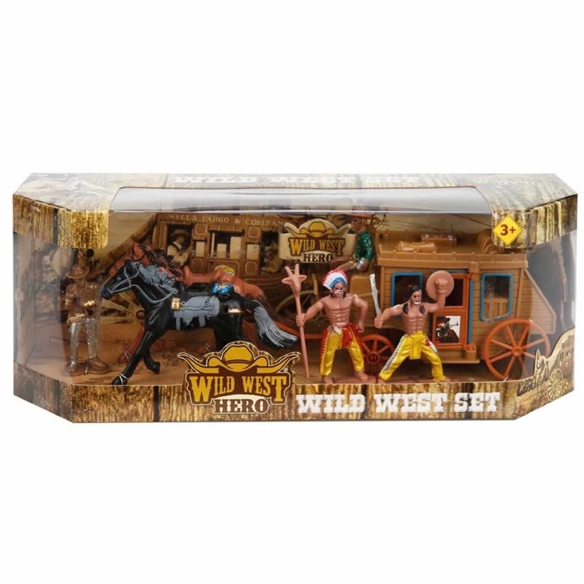 Sunman At Arabalı Kovboy Oyun Seti - Mızraklı Kızılderili