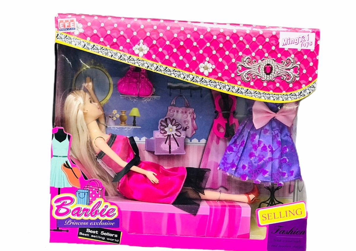 Efe Oyuncak Sevimli Eklemli Barbie Bebek Seti