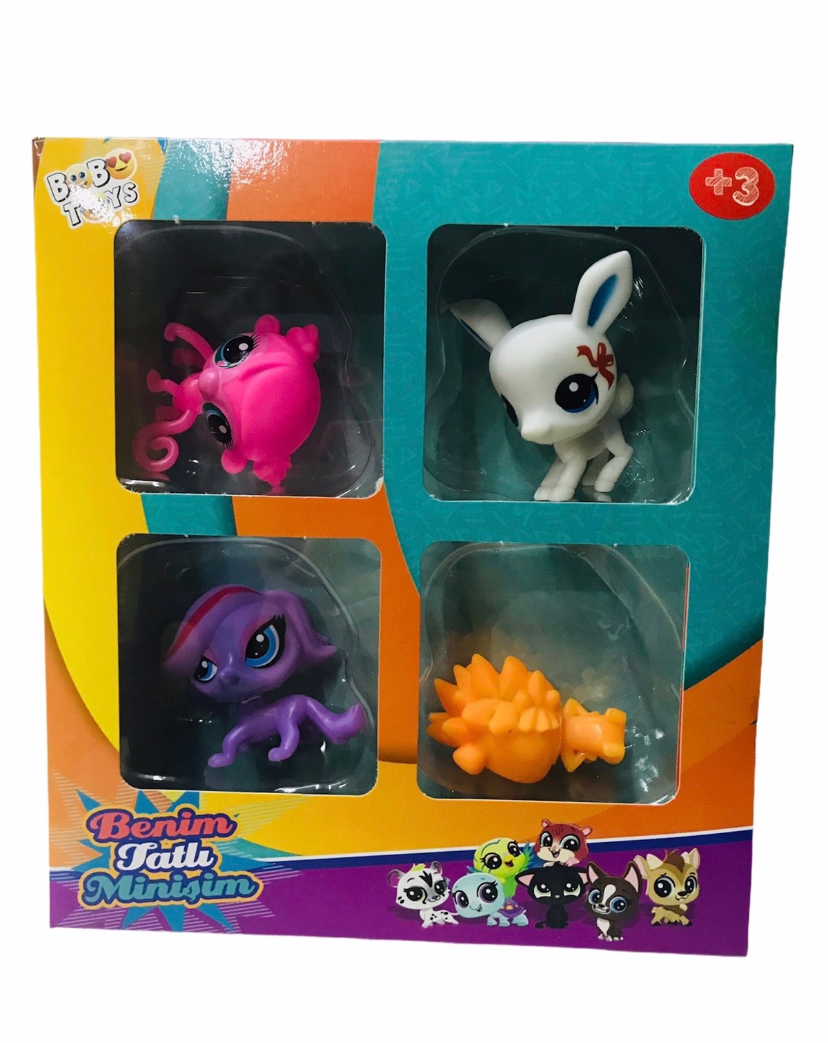 Bobotoys Neşeli Miniş Ailem 4 lü Miniş Ailesi Oyuncak
