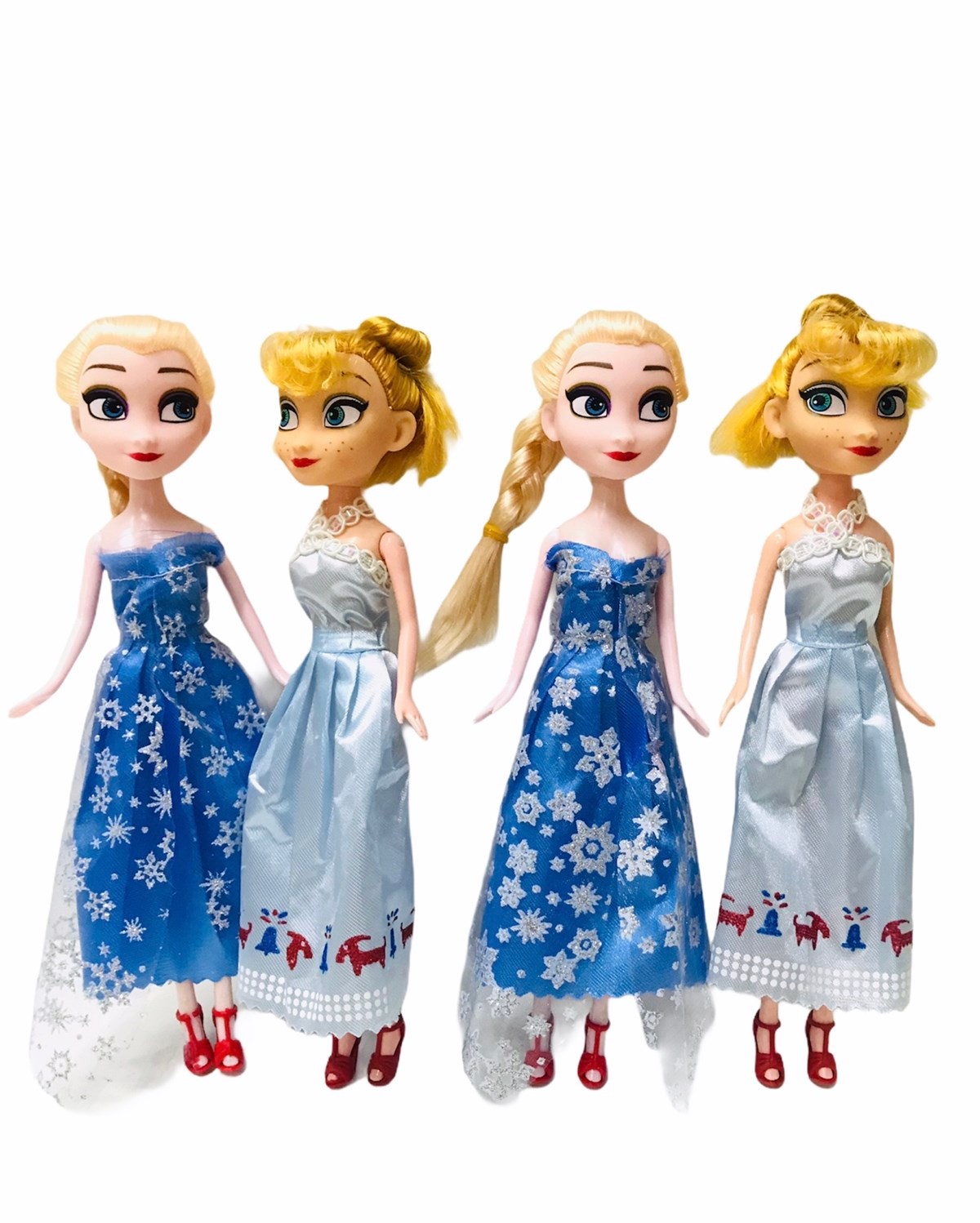 Frozen Elsa Anna 4 lü Oyuncak Bebekler