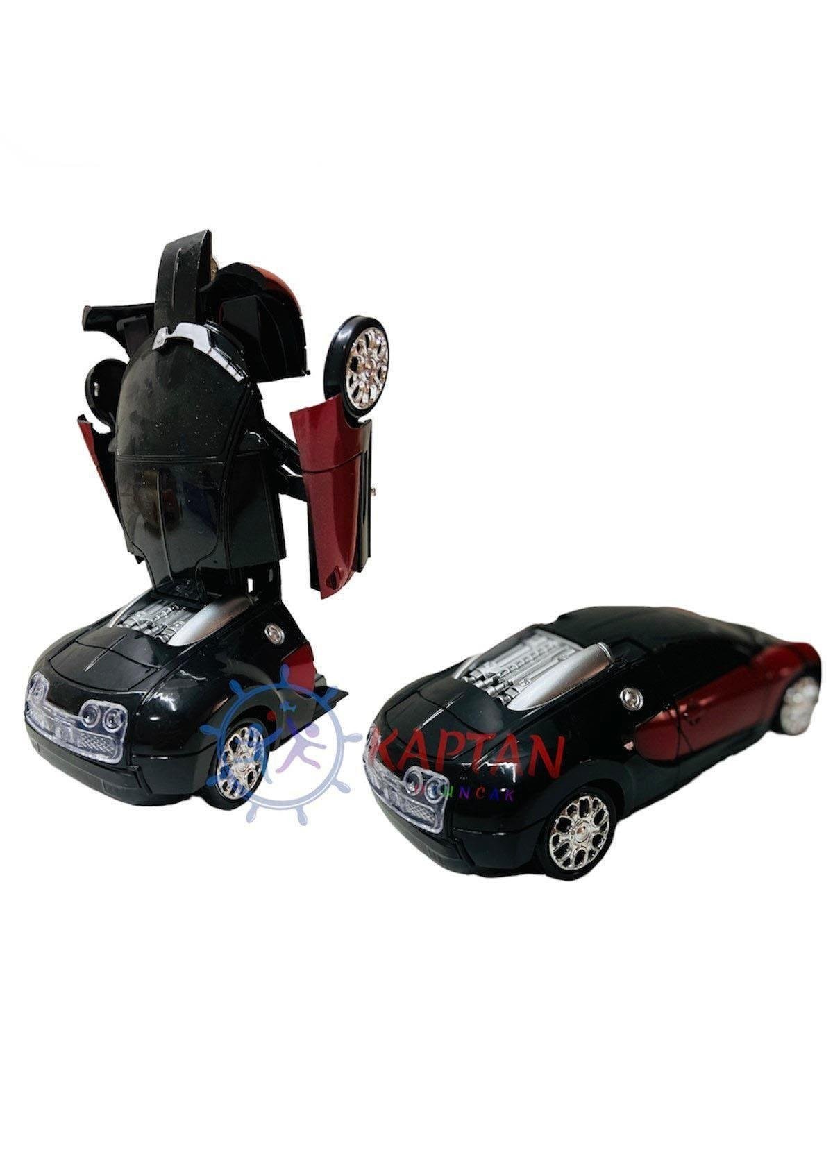 Transformers Robota Dönüşen Pilli Bugatti Oyuncak Araba