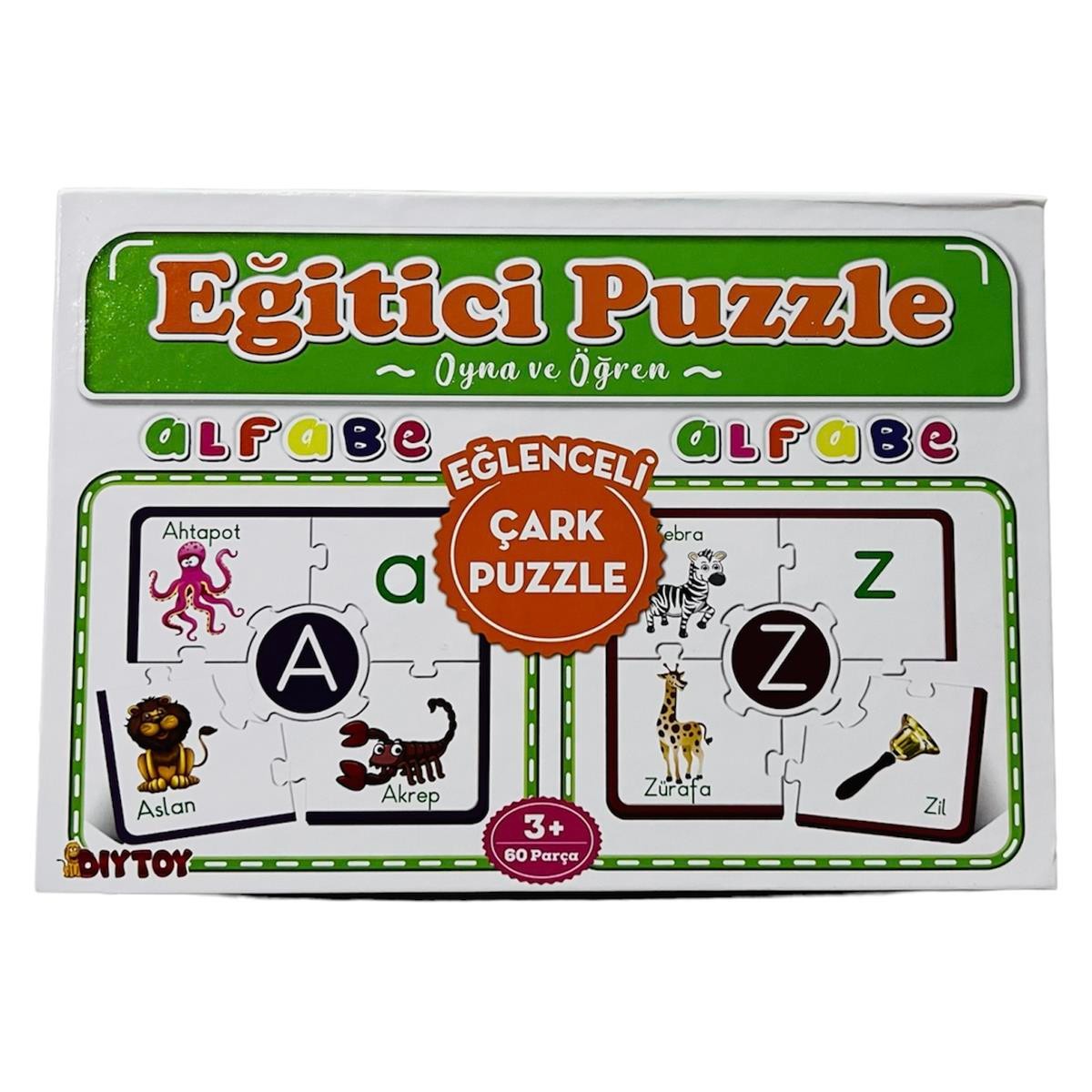Eğitici Çark Puzzle Alfabe 60 Parça