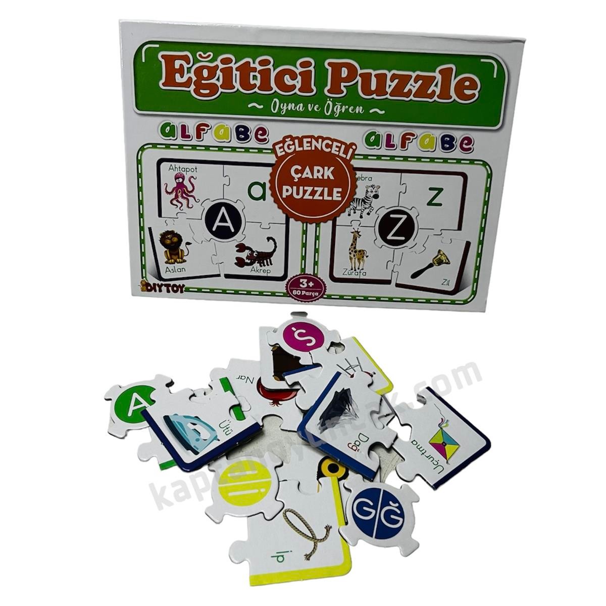 Eğitici Çark Puzzle Alfabe 60 Parça