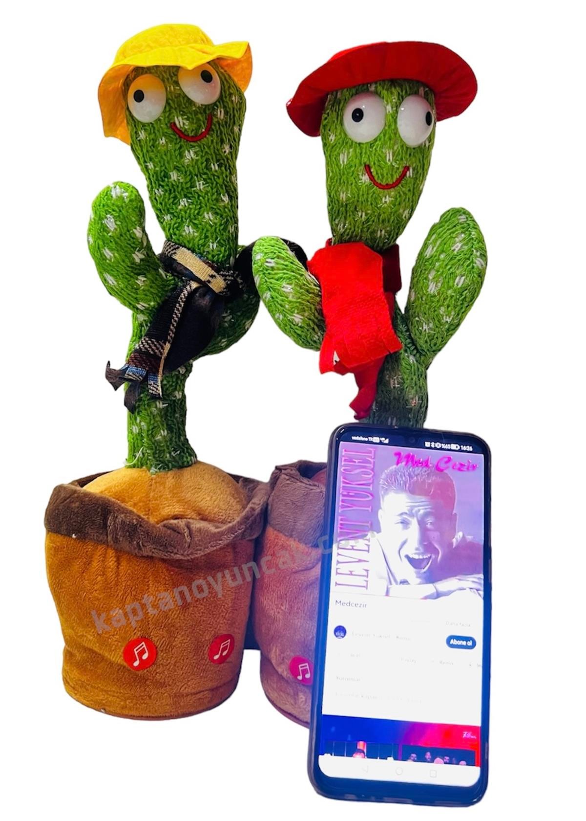 Dans Eden Ses Taklidi Yapan Şarjlı Bluetooth Kaktüs Oyuncak