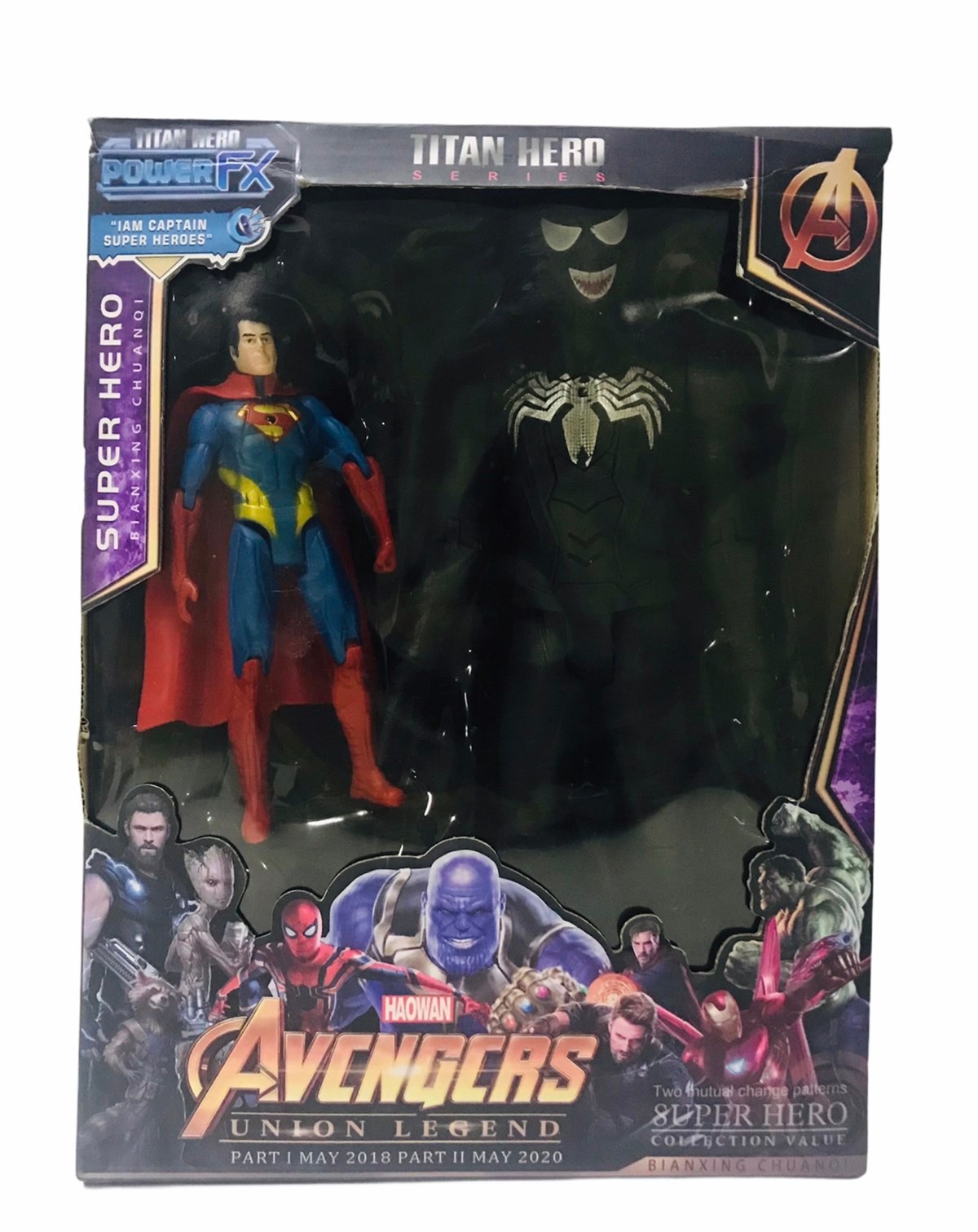 Avengers Süper Kahramanlar Venom Süperman 2 li Figür Oyuncak