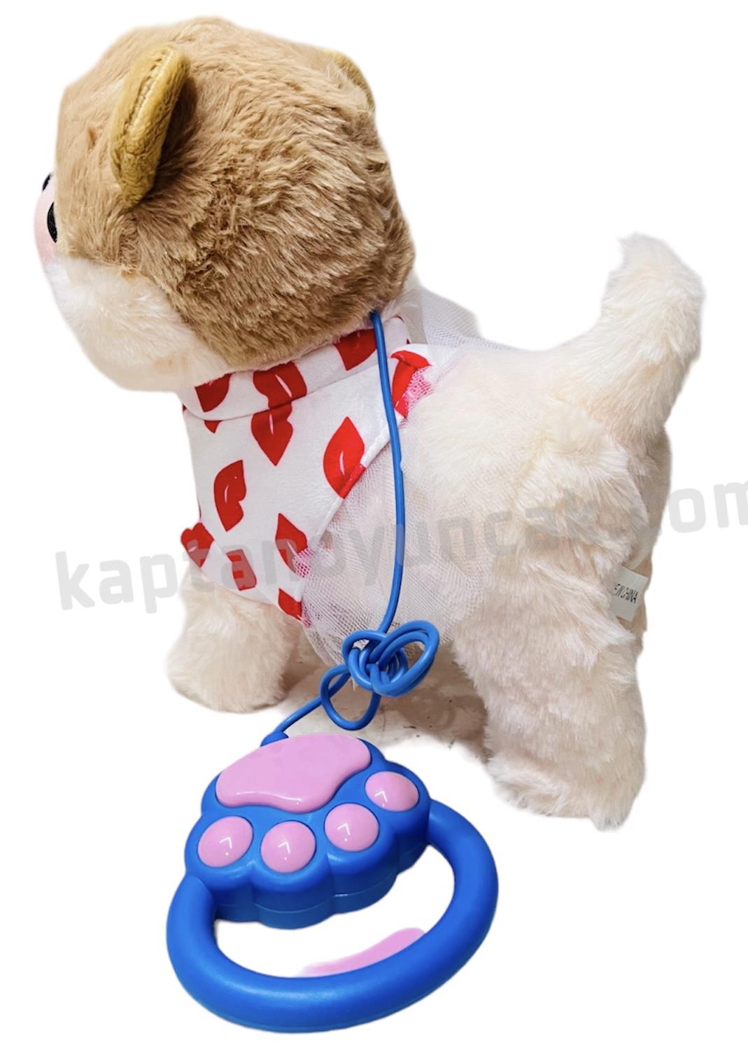 Süslü Köpek Pilli Kumandalı Sesli Yürüyen Sevimli Köpek