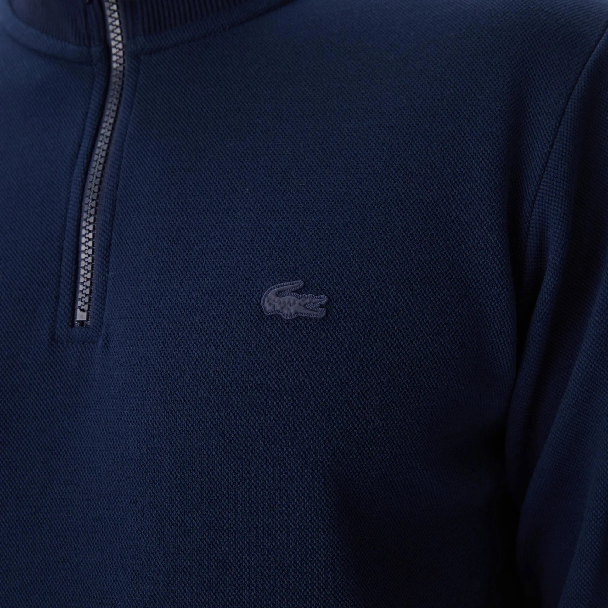 Lacoste Erkek Relaxed Fit Kapüşonlu Renk Bloklu Lacivert Sweatshirt