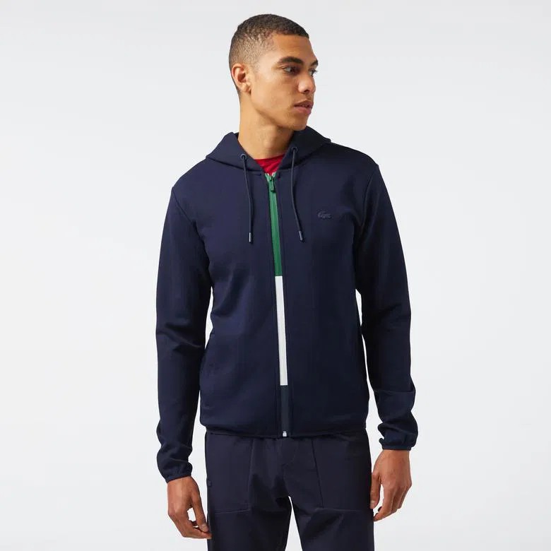 Lacoste Erkek Slim Fit Kapüşonlu Lacivert Sweatshirt