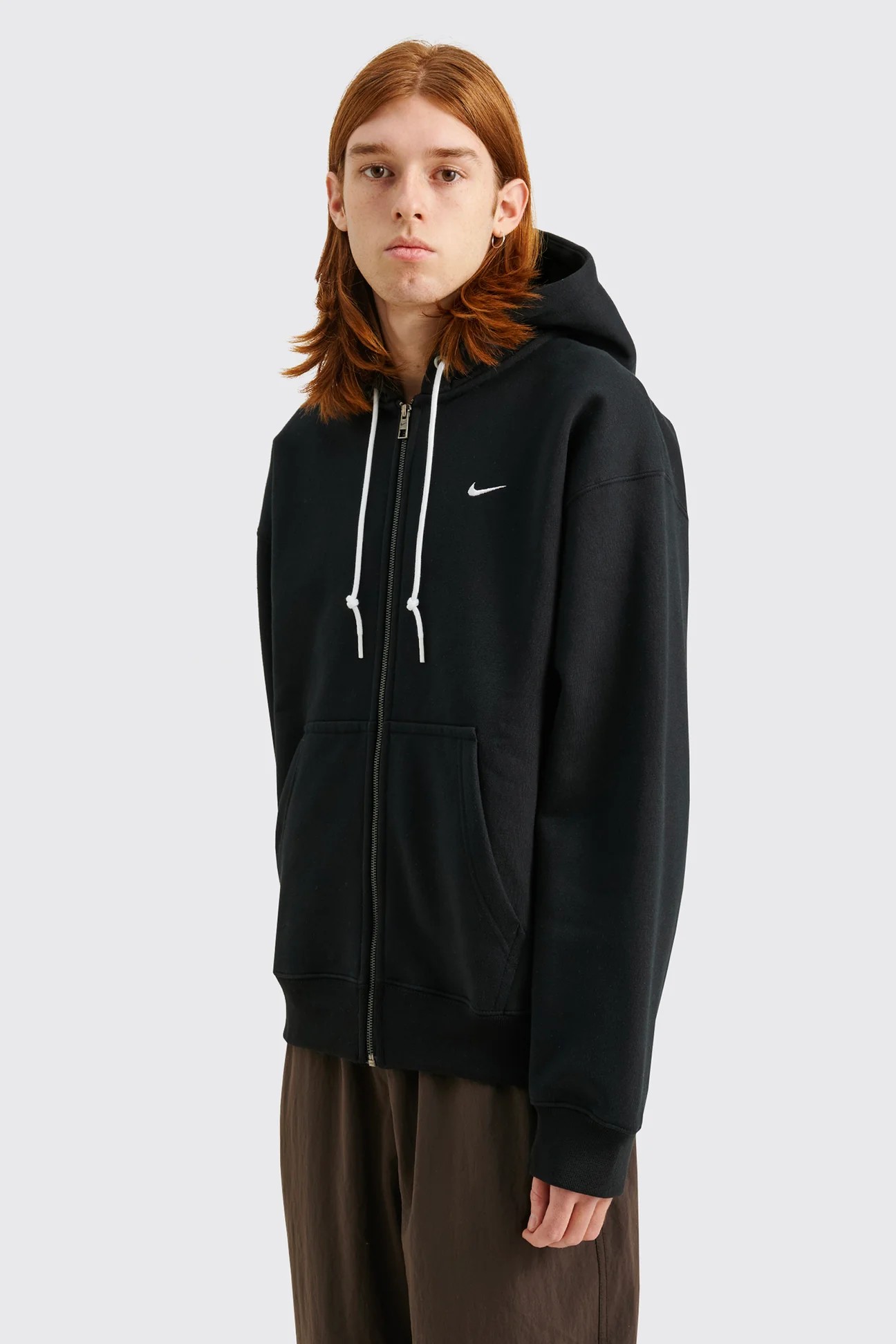 Solo Swoosh Tam Boy Fermuarlı Hoodie