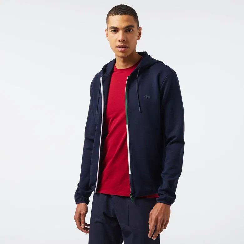 Lacoste Erkek Slim Fit Kapüşonlu Lacivert Sweatshirt