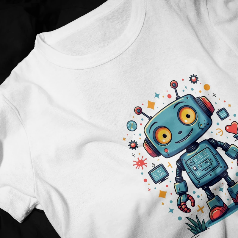 Desenli Çocuk Tişört - Robot main variant image